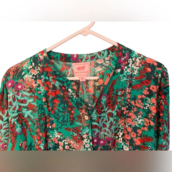 Banjanan Green Floral Blouse - Picture 3 of 11
